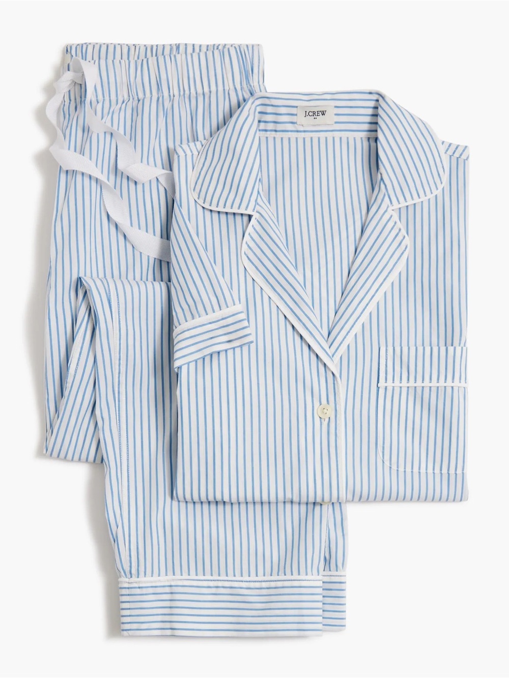 J.Crew Short-Sleeve Pajama Set with Cropped Pant